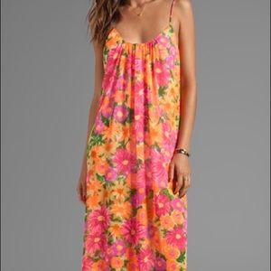 show me your mumu neon flowers maxi dress 💕 RARE
